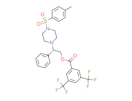 3,5-Bis-trifluoromethyl-benzoic acid (S)-2-phenyl-2-[4-(toluene-4-sulfonyl)-piperazin-1-yl]-ethyl ester