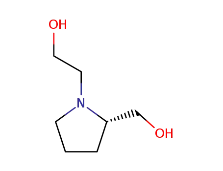 Molecular Structure of 480453-62-1 (1-Pyrrolidineethanol,2-(hydroxymethyl)-,(2S)-(9CI))