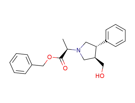 (R)-2-((3R,4S)-3-Hydroxymethyl-4-phenyl-pyrrolidin-1-yl)-propionic acid benzyl ester
