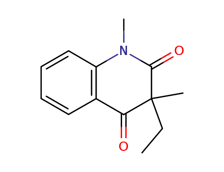 Molecular Structure of 53207-48-0 (1,3-Dimethyl-3-ethyl-1,2,3,4-tetrahydroquinoline-2,4-dione)