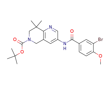 3-(3-bromo-4-methoxy-benzoylamino)-8,8-dimethyl-7,8-dihydro-5<i>H</i>-[1,6]naphthyridine-6-carboxylic acid <i>tert</i>-butyl ester