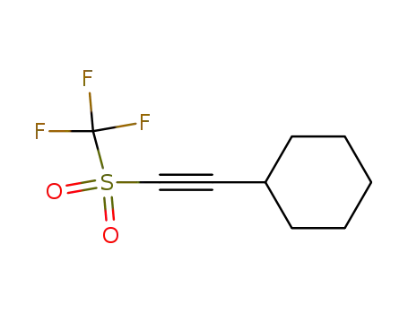 Molecular Structure of 119353-22-9 (Cyclohexane, [[(trifluoromethyl)sulfonyl]ethynyl]-)