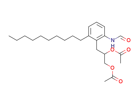 acetic acid 1-acetoxymethyl-2-(2-decyl-6-formylamino-phenyl)-ethyl ester