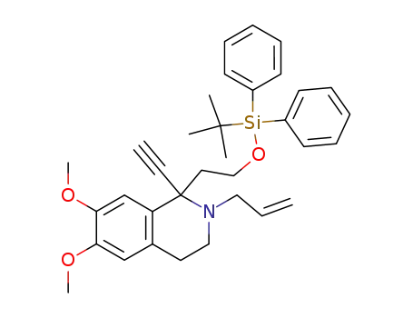 2-allyl-1-[2-(<i>tert</i>-butyl-diphenyl-silanyloxy)-ethyl]-1-ethynyl-6,7-dimethoxy-1,2,3,4-tetrahydro-isoquinoline
