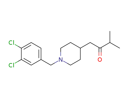 Molecular Structure of 220772-55-4 (2-Butanone, 1-[1-[(3,4-dichlorophenyl)methyl]-4-piperidinyl]-3-methyl-)