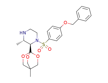 (2R,3S)-1-(4-Benzyloxy-benzenesulfonyl)-3-methyl-2-(4-methyl-2,6,7-trioxa-bicyclo[2.2.2]oct-1-yl)-piperazine