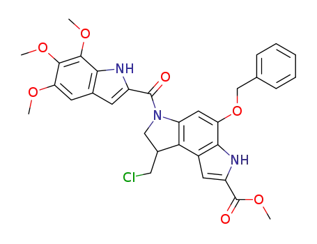 methyl (1R/S)-5-benzyloxy-1-(chloromethyl)-3-[(5,6,7-trimethoxyindole-2-yl)carbonyl]-1,2-dihydro-3H-pyrrolo[3,2-e]indole-7-carboxylate