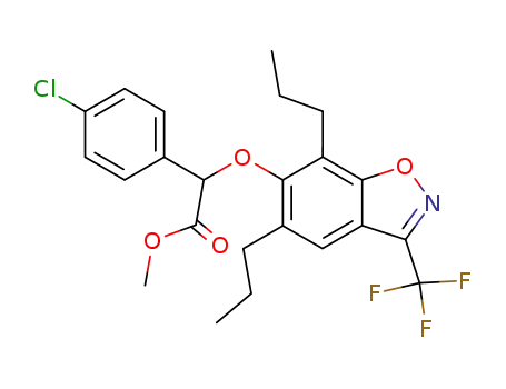 (4-chloro-phenyl)-(5,7-dipropyl-3-trifluoromethyl-benzo[<i>d</i>]isoxazol-6-yloxy)-acetic acid methyl ester