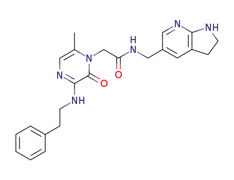<i>N</i>-(2,3-dihydro-1<i>H</i>-pyrrolo[2,3-<i>b</i>]pyridin-5-ylmethyl)-2-(6-methyl-2-oxo-3-phenethylamino-2<i>H</i>-pyrazin-1-yl)-acetamide