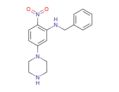 N-BENZYL-N-(2-NITRO-5-PIPERAZIN-1-YLPHENYL)아민