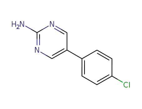 Molecular Structure of 31408-28-3 (5-(4-chlorophenyl)pyriMidin-2-aMine)