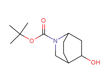 Molecular Structure of 750634-09-4 (2-Azabicyclo[2.2.2]octane-2-carboxylic acid, 5-hydroxy-, 1,1-dimethylethyl ester)