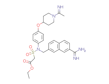 Ethyl (N-{4-[(1-Acetimidoyl-4-piperidyl)oxy]phenyl}-N-[(7-amidino-2-naphthyl)methyl]sulfamoyl)acetate