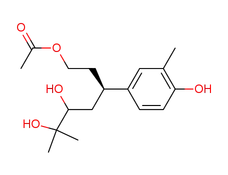 1,5,6-Heptanetriol, 3-(4-hydroxy-3-methylphenyl)-6-methyl-, 1-acetate,
(3R)-