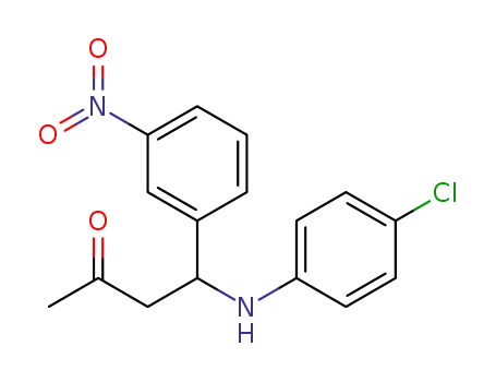 Molecular Structure of 1181406-03-0 (4-(4-chlorophenylamino)-4-(3-nitrophenyl)butan-2-one)