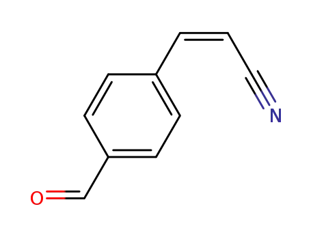 Molecular Structure of 86867-57-4 (2-Propenenitrile, 3-(4-formylphenyl)-, (Z)- (9CI))