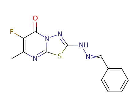 5H-6-fluoro-2-(N'-benzylidene-hydrazino)-7-methyl-1,3,4-thiadiazolo[3,2-a]pyrimidin-5-one