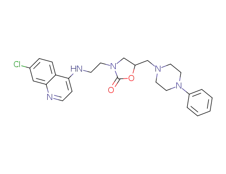 3-(2-(7-chloroquinolin-4-ylamino)ethyl)-5-((4-phenylpiperazin-1-yl)methyl)oxazolidin-2-one