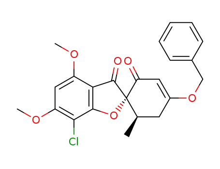 (2S,6'R)-(7-chloro-4,6-dimethoxy-benzofuran-3-one)-2-spiro-1'-(4'-benzyloxy-6'-methylcyclohex-3'-ene-2'-one)