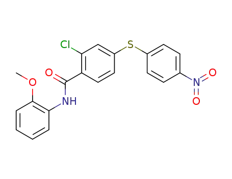 2-chloro-N-(2-methoxyphenyl)-4-((4-nitrophenyl)thio)benzamide