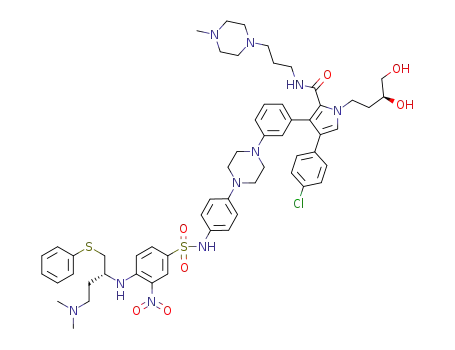 4-(4-chlorophenyl)-1-[(S)-3,4-dihydroxybutyl]-3-(3-{4-[4-(4-{[(R)-4-(dimethylamino)-1-(phenylthio)but-2-yl]amino}-3-nitrophenylsulfonamido)phenyl]piperazin-1-yl}phenyl)-N-[3-(4-methylpiperazin-1-yl)propyl]-1H-pyrrole-2-carboxamide