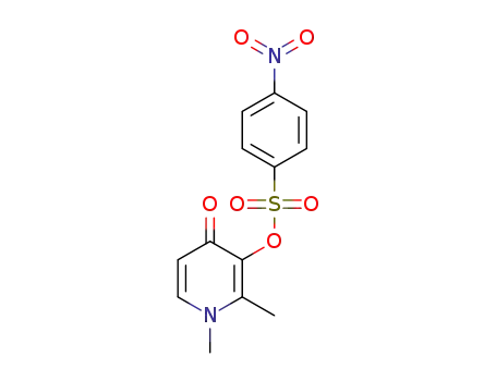 Molecular Structure of 1259401-69-8 (1,2-dimethyl-4-oxo-1,4-dihydropyridin-3-yl 4-nitrobenzenesulfonate)