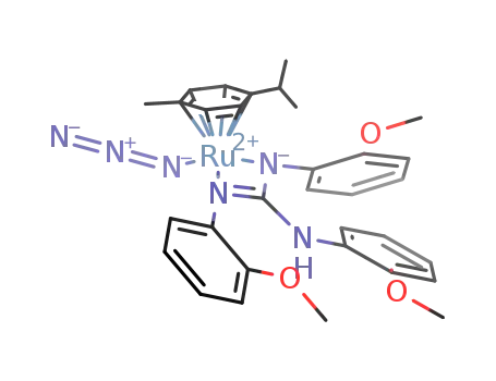 [(η6-p-cymene)Ru(azido)(κ2(N,N')-N,N',N''-tri-o-anisylguanidine)]