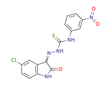 2-(5-chloro-2-oxo-1,2-dihydro-3H-indol-3-ylidene)-N-(3-nitrophenyl)-1-hydrazinecarbothioamide