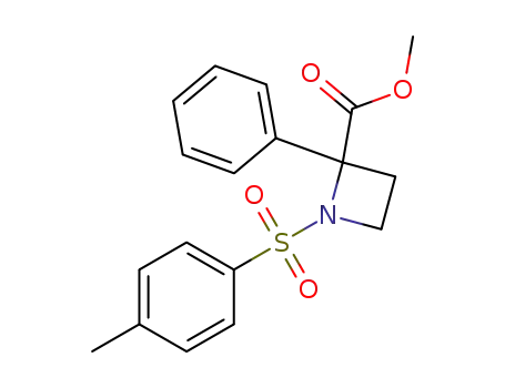 Molecular Structure of 1384465-75-1 (methyl (+/-)-2-phenyl-1-tosylazetidine-2-carboxylate)