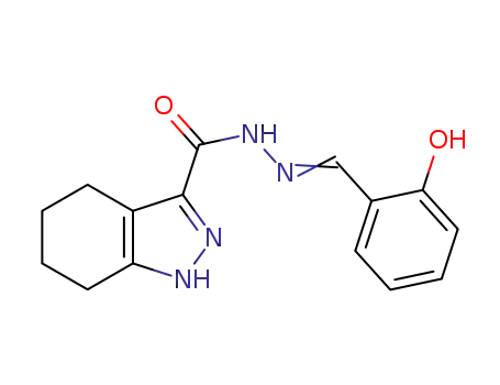 Molecular Structure of 326018-40-0 (N'-[(2-hydroxyphenyl)methylene]-4,5,6,7-tetrahydro-1H-indazole-3-carbohydrazone)