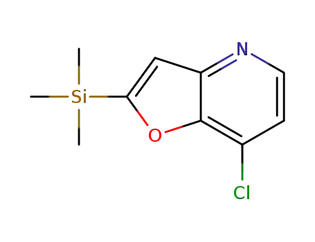 Molecular Structure of 1071540-51-6 (7-Chloro-2-(triMethylsilyl)furo[3,2-b]pyridine)