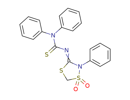 Thiourea,N'-(1,1-dioxido-2-phenyl-1,4,2-dithiazolidin-3-ylidene)-N,N-diphenyl-