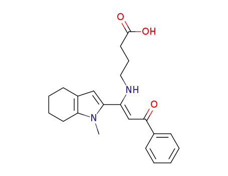 Molecular Structure of 1399856-37-1 ((Z)-4-{[1-(1-methyl-4,5,6,7-tetrahydro-1H-indol-2-yl)-3-oxo-3-phenylprop-1-en-1-yl]amino}butanoic acid)