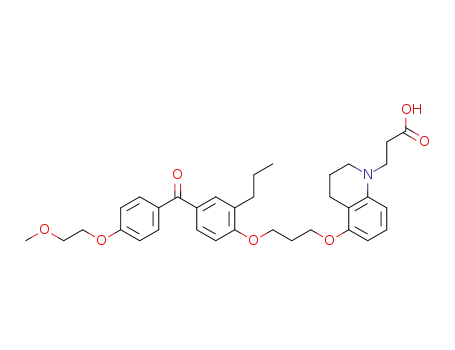 3-[5-(3-{4-[4-(2-methoxyethoxy)benzoyl]-2-propylphenoxy}propoxy)-3,4-dihydro-2H-quinolin-1-yl]propionic acid