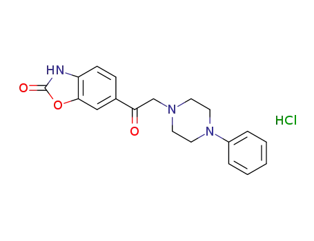 Molecular Structure of 1318213-59-0 (6-[(4-phenylpiperazin-1-yl)acetyl]-1,3-benzoxazol-2(3H)-one hydrochloride)