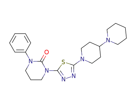 1-(5-([1,4'-bipiperidin]-1'-yl)-1,3,4-thiadiazol-2-yl)-3-phenyltetrahydropyrimidin-2(1H)-one