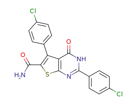 2,5-di(4-chlorophenyl)-3,4-dihydro-4-oxothieno[2,3-d]pyrimidine-6-carboxamide