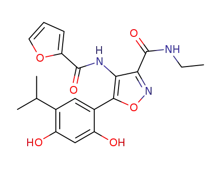5-(2,4-dihydroxy-5-isopropylphenyl)-4-[(furan-2-carbonyl)amino]isoxazole-3-carboxylic acid ethylamide