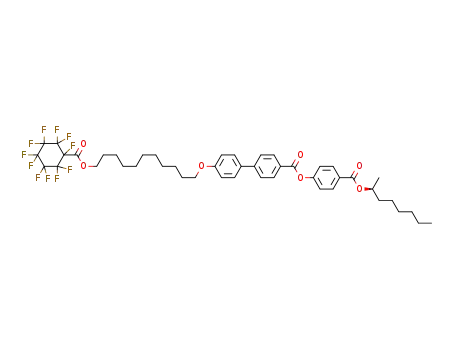 Molecular Structure of 1312214-77-9 ((S)-4-(1-methylheptyloxycarbonyl)phenyl 4'-[11-(1,2,2,3,3,4,4,5,5,6,6-perfluorocyclohexylcarbonyloxy)undecyloxy]biphenyl-4-carboxylate)