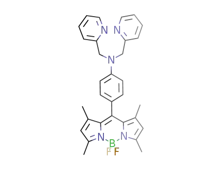 (NC<sub>5</sub>H<sub>4</sub>CH<sub>2</sub>)2NC<sub>6</sub>H<sub>4</sub>C(C<sub>4</sub>H(CH<sub>3</sub>)2N)2BF<sub>2</sub>