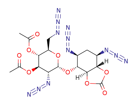5,6-[carbonylbis(oxy)]-3',4'-di-O-acetyl-1,3,2',6'-tetraazidoneamine