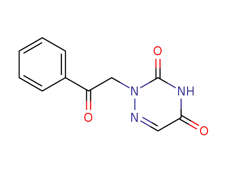 Molecular Structure of 61959-06-6 (1,2,4-Triazine-3,5(2H,4H)-dione, 2-(2-oxo-2-phenylethyl)-)