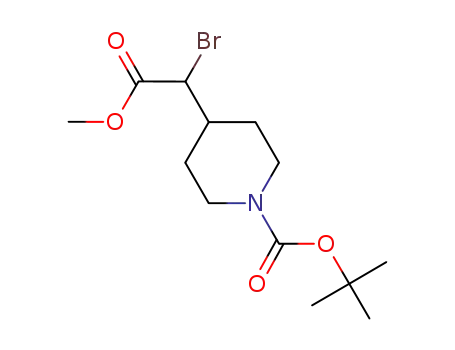 4-Piperidineacetic acid, a-bromo-1-[(1,1-dimethylethoxy)carbonyl]-,
methyl ester