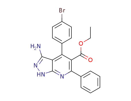 ethyl 3-amino-4-(4-bromophenyl)-6-phenyl-1H-pyrazolo[3,4-b]pyridine-5-carboxylate