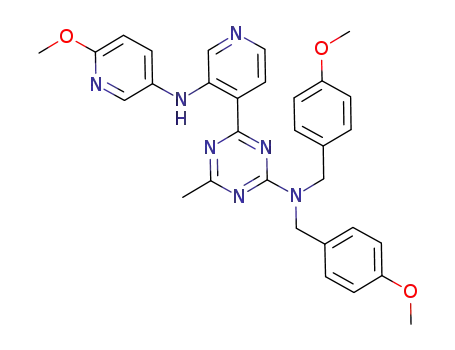 N,N-bis(4-methoxybenzyl)-4-(3-(6-methoxypyridin-3-ylamino)pyridin-4-yl)-6-methyl-1,3,5-triazin-2-amine