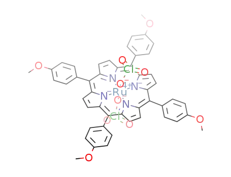 Molecular Structure of 1336883-89-6 (dichlorato(5,10,15,20-tetra(4-methoxyphenyl)porphyrinato)ruthenium(IV))