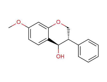 Molecular Structure of 4281-30-5 (trans-7-methoxyisoflavan-4-ol)