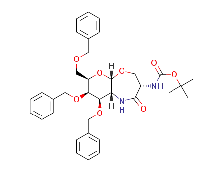 (3S,5aR,6R,7R,8R,9aS)-3-[N-(tert-butoxycarbonyl)amino]-6,7-bis(benzyloxy)-8-[(benzyloxy)methyl]octahydropyrano[2,3-b][1,5]oxazepin-4-one