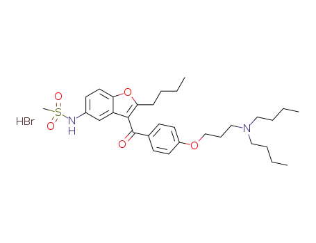 N-[2-butyl-3-[4-(3-(di-n-butylamino)propoxy)benzoyl]-5-benzofuranyl]methanesulfonamide hydrobromide