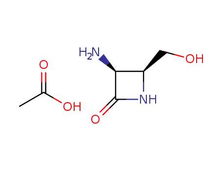 (3S,4S)-3-amino-4-(hydroxymethyl)azetidin-2-one acetic acid